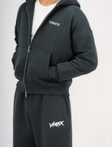 Dark Gray Essential Zip-Up Hoodie