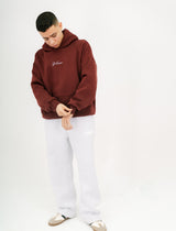 Essential Hoodie Printed -Buyrgandy