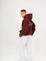 Essential Hoodie Printed -Buyrgandy