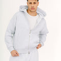 Light Gray Essential Zip-Up Hoodie
