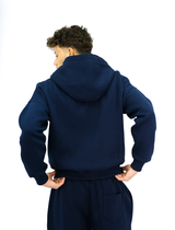 Navy Essential Zip-Up Hoodie