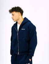 Navy Essential Zip-Up Hoodie