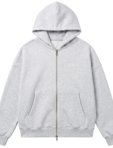 Light Gray Essential Zip-Up Hoodie