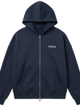 Navy Essential Zip-Up Hoodie